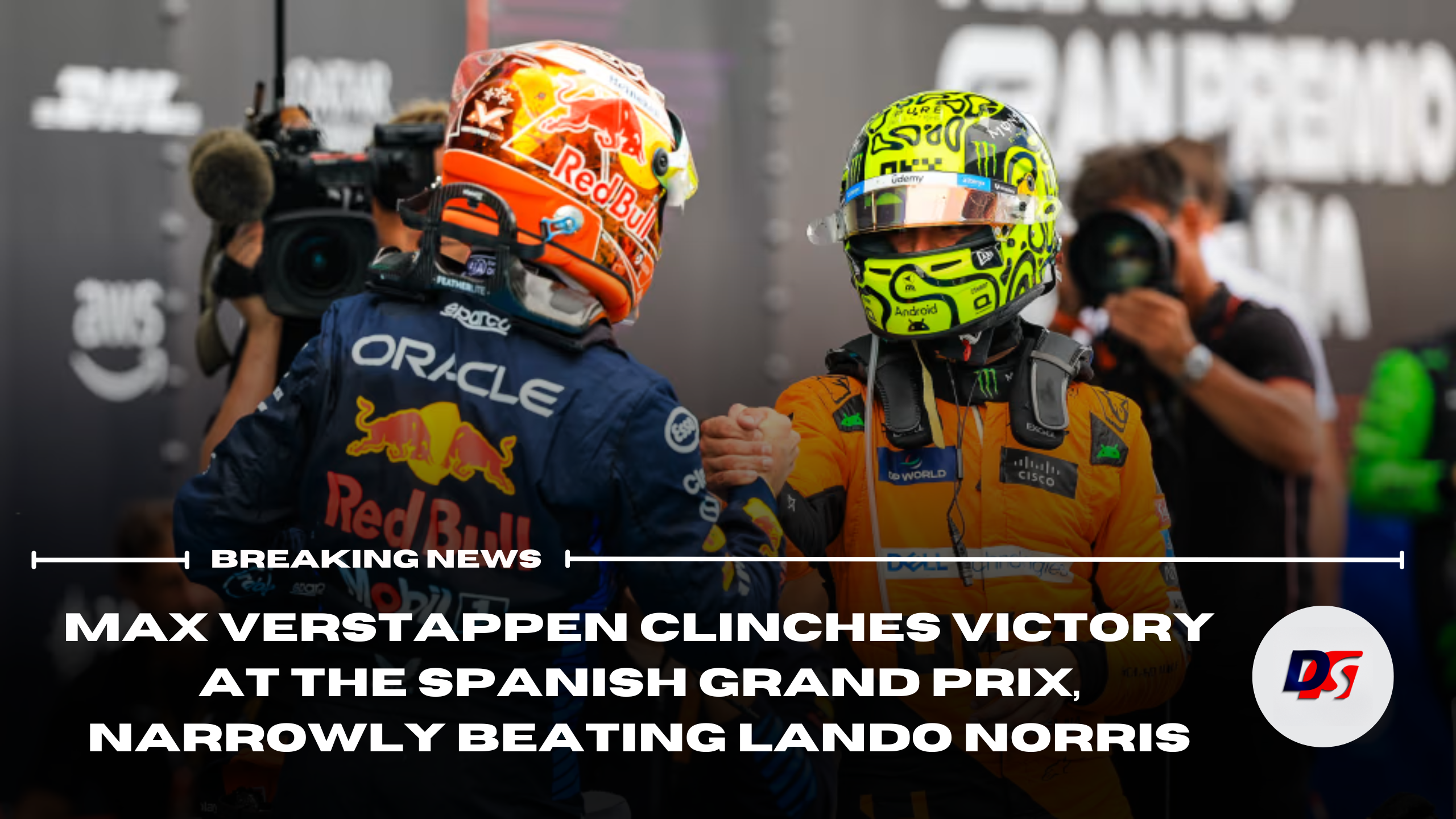 Max Verstappen clinches victory at the Spanish Grand Prix, narrowly beating Lando Norris
