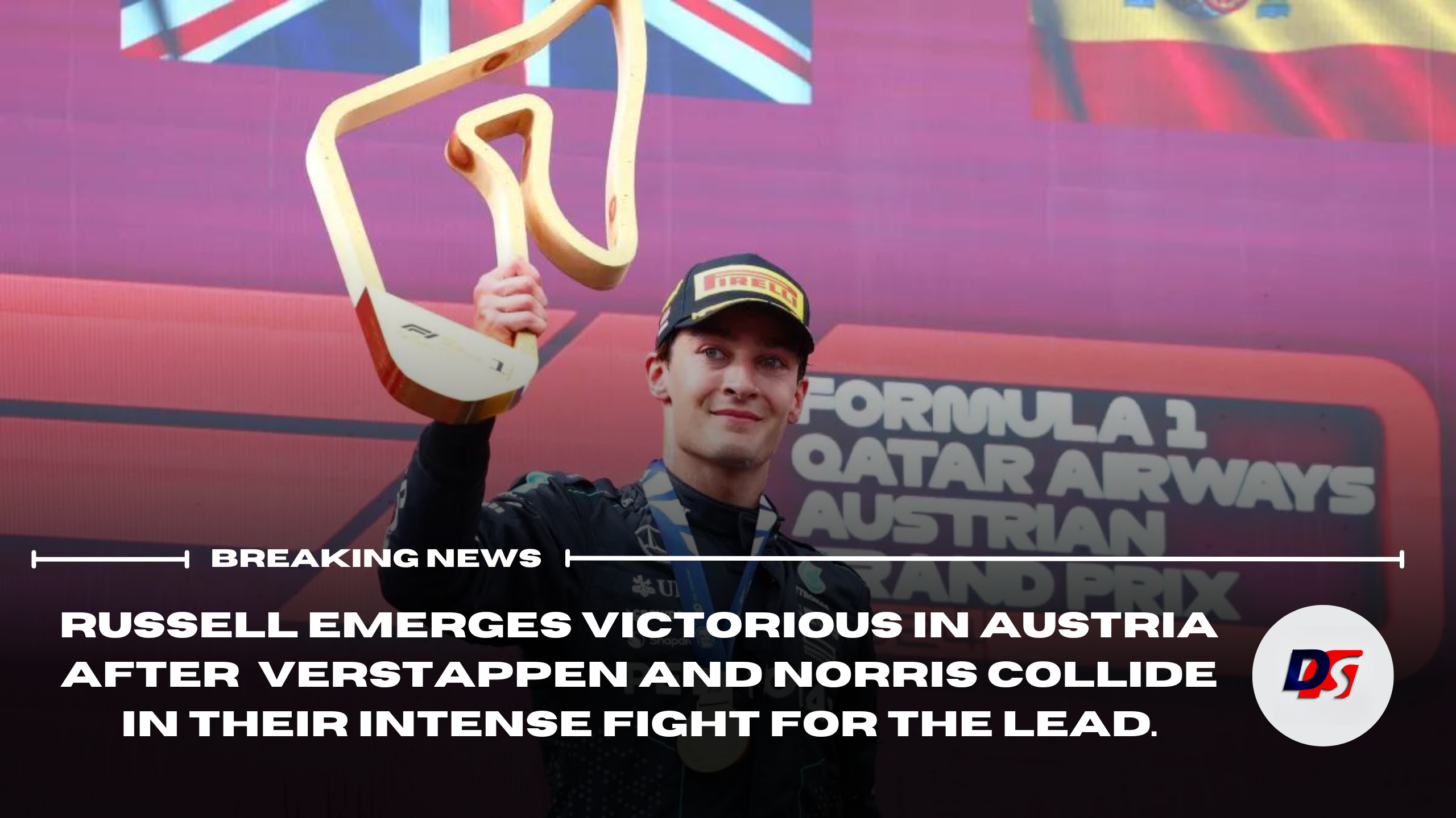 Russell emerges victorious in Austria after Verstappen and Norris collide in their intense fight for the lead